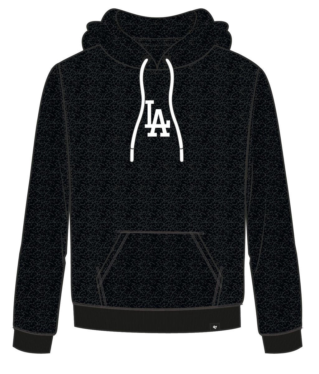 Los Angeles Dodgers MLB Jet Black Core Long Loop Fuzzy Hood Official Sports Fan Gear Official NFL Fan Gear Popular Style
