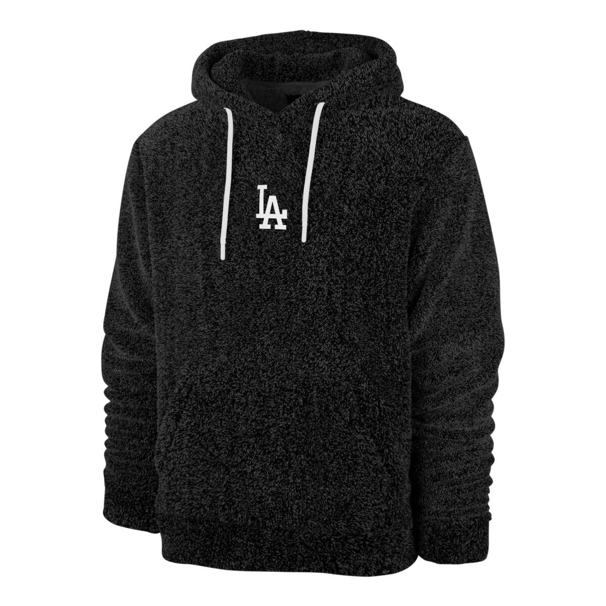 Los Angeles Dodgers MLB Jet Black Core Long Loop Fuzzy Hood Official Sports Fan Gear Official NFL Fan Gear Popular Style