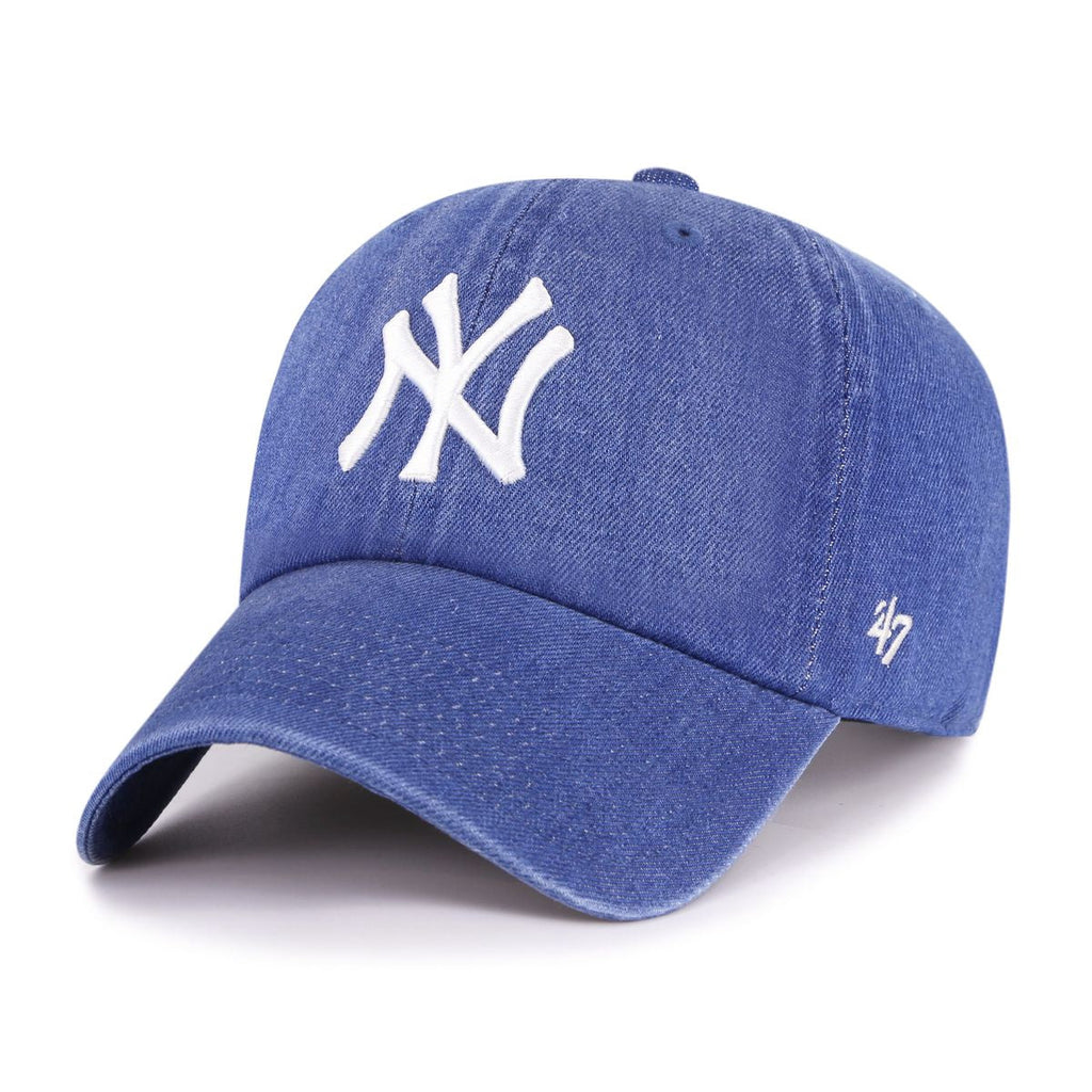 New York Yankees MLB Lennon 47 CLEAN UP Strapback Jean Official Team Hat Sports Fan Cap Official NFL Team Hat Football Fan Cap