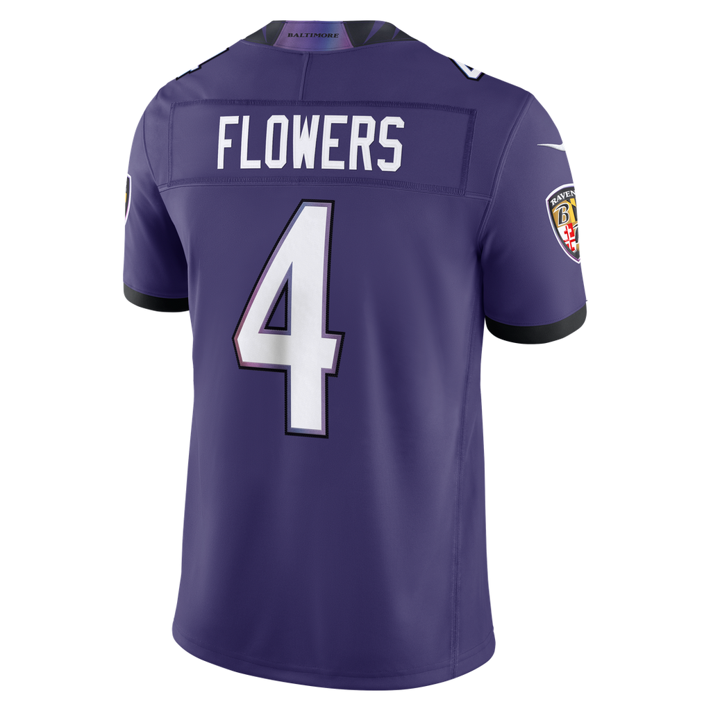 Zay Flowers Baltimore Ravens Nike Vapor F.U.S.E. Stitched Limited Jersey - White