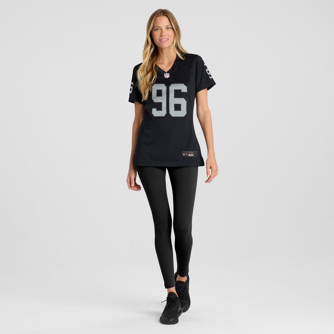 Jonah Laulu Las Vegas Raiders Nike Women's  Game Jersey -  Black