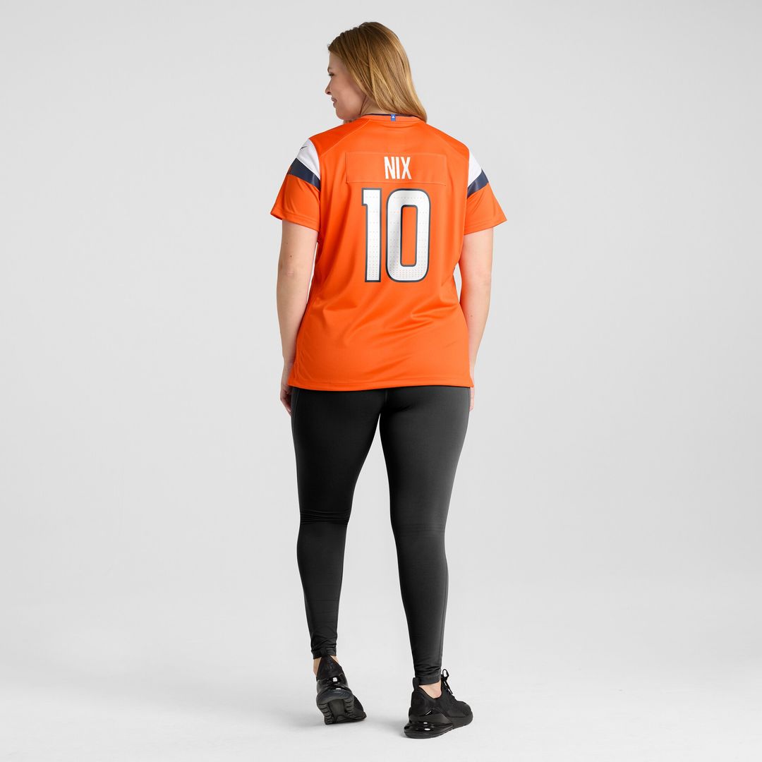 Bo Nix Denver Broncos Nike Women's Game Jersey -  Orange