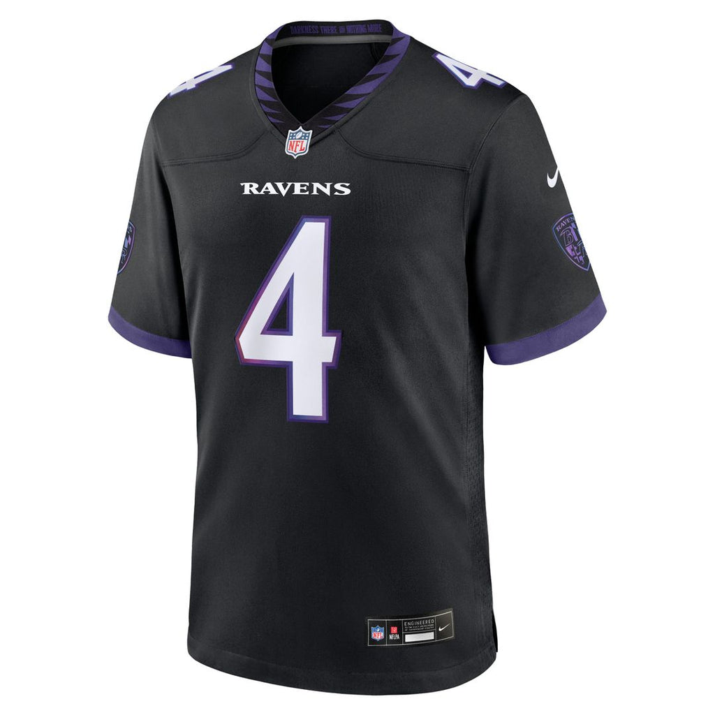 Zay Flowers Baltimore Ravens Nike Alternate Game Jersey - Purple