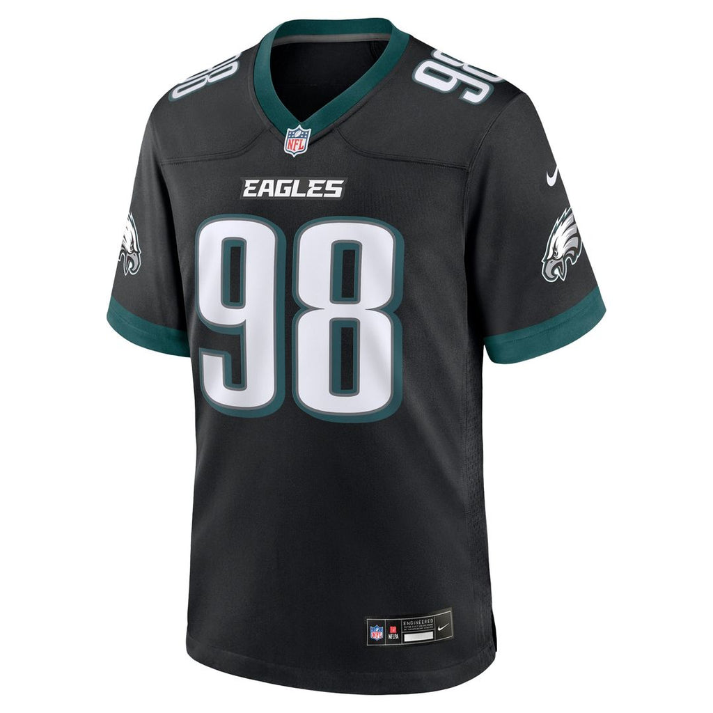 Jalen Carter Philadelphia Eagles Nike Team Game Jersey -  Midnight Green