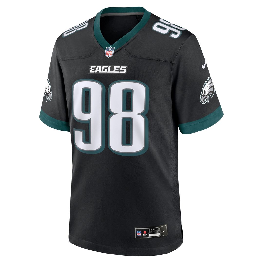Jalen Carter Philadelphia Eagles Nike Team Game Jersey -  Midnight Green