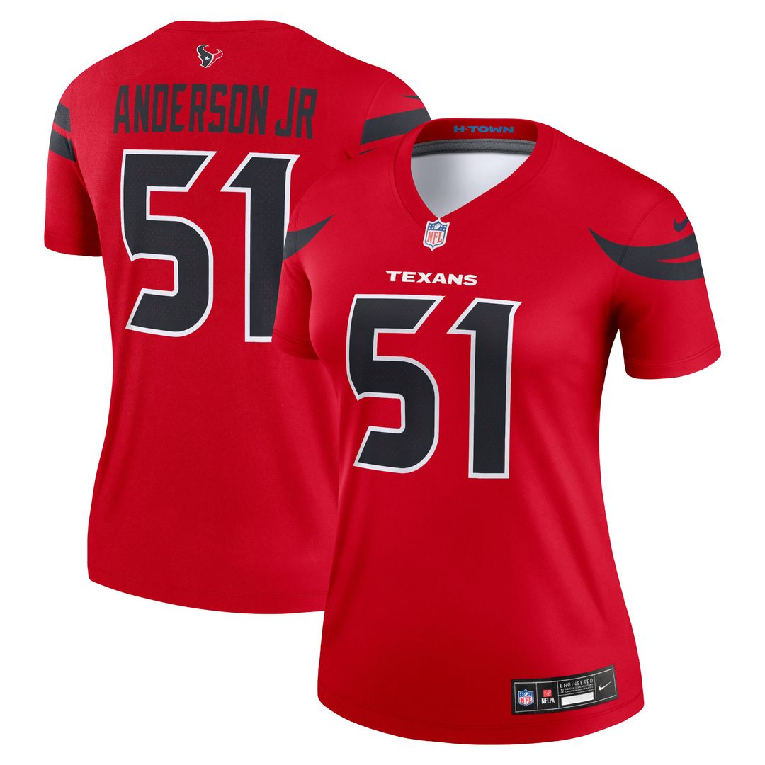 Will Anderson Jr. Houston Texans Nike Women's Alternate Legend Player Performance Top -  Navy