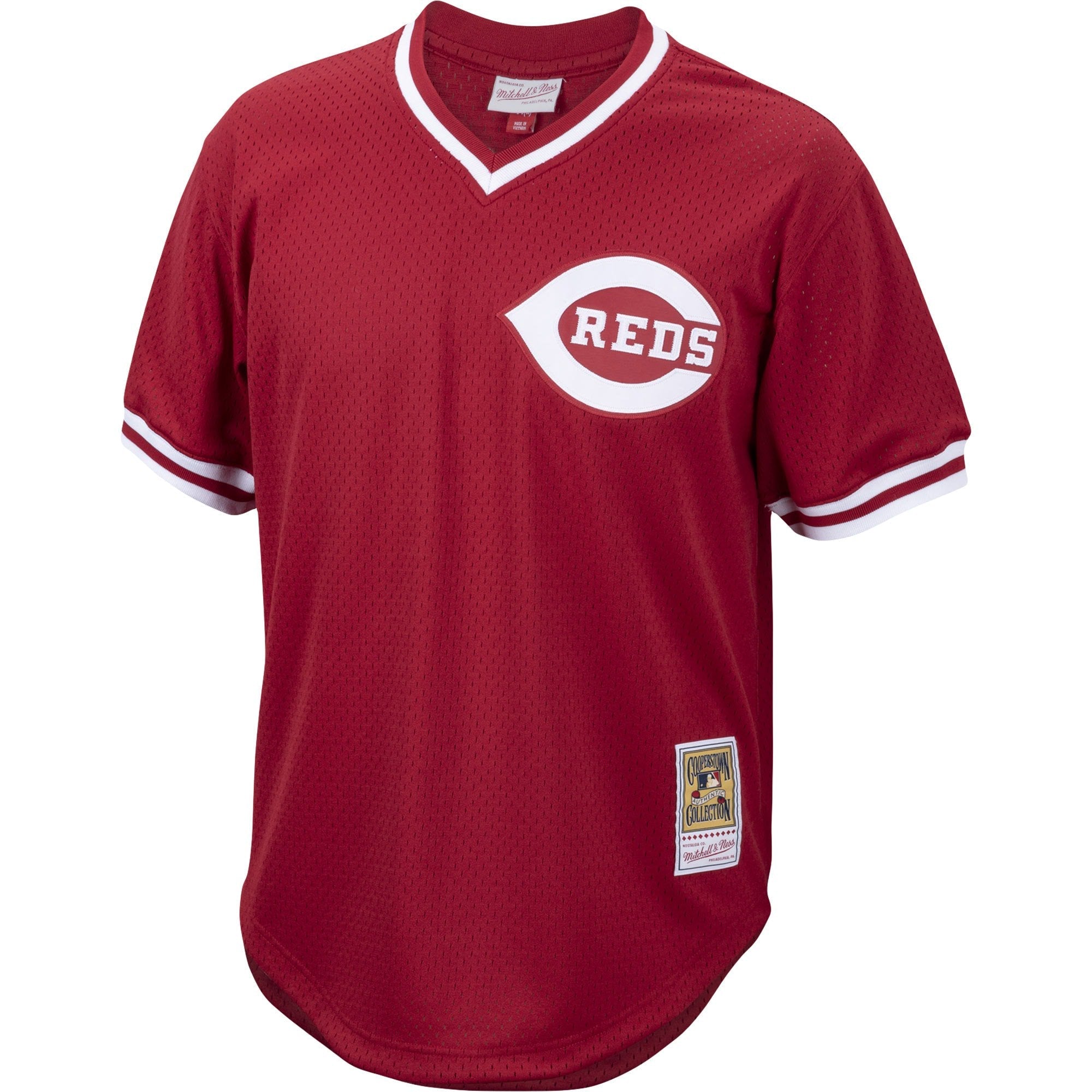 Men s Pete Rose Cincinnati Reds Mitchell And Ness Cooperstown Collection Authentic Mesh Batting Practice Jersey - Red Official Team Jersey Sports Fan