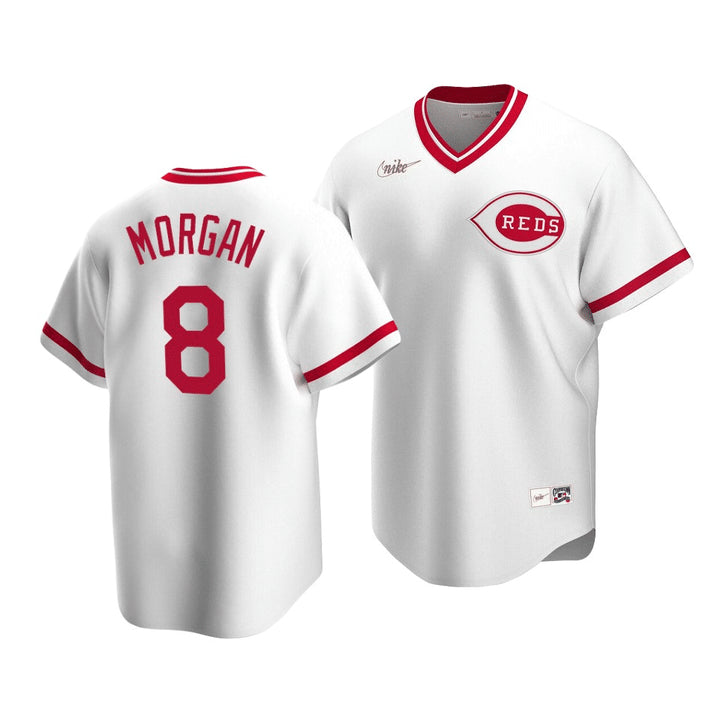 Nike Men s Cincinnati Reds Joe Morgan Cooperstown Collection Home Replica Cool Base Jersey Official Team Jersey Sports Fan Apparel Official NFL Team