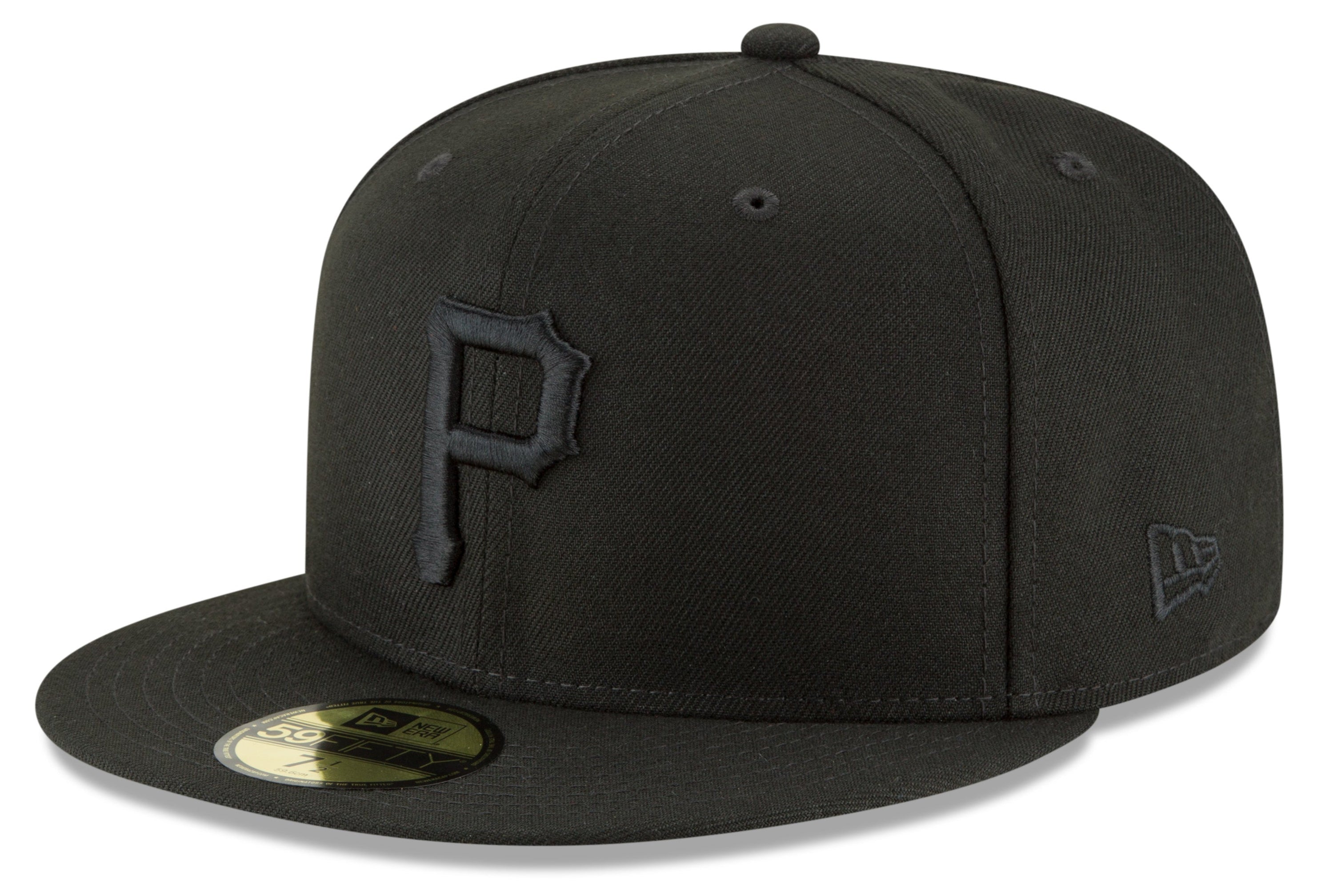 Men s Pittsburgh Pirates New Era Black Tonal 59FIFTY Fitted Hat Official Team Hat Sports Fan Cap Official NFL Team Hat Football Fan Cap