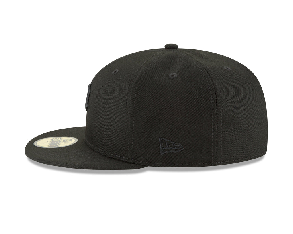 Men s Pittsburgh Pirates New Era Black Tonal 59FIFTY Fitted Hat Official Team Hat Sports Fan Cap Official NFL Team Hat Football Fan Cap