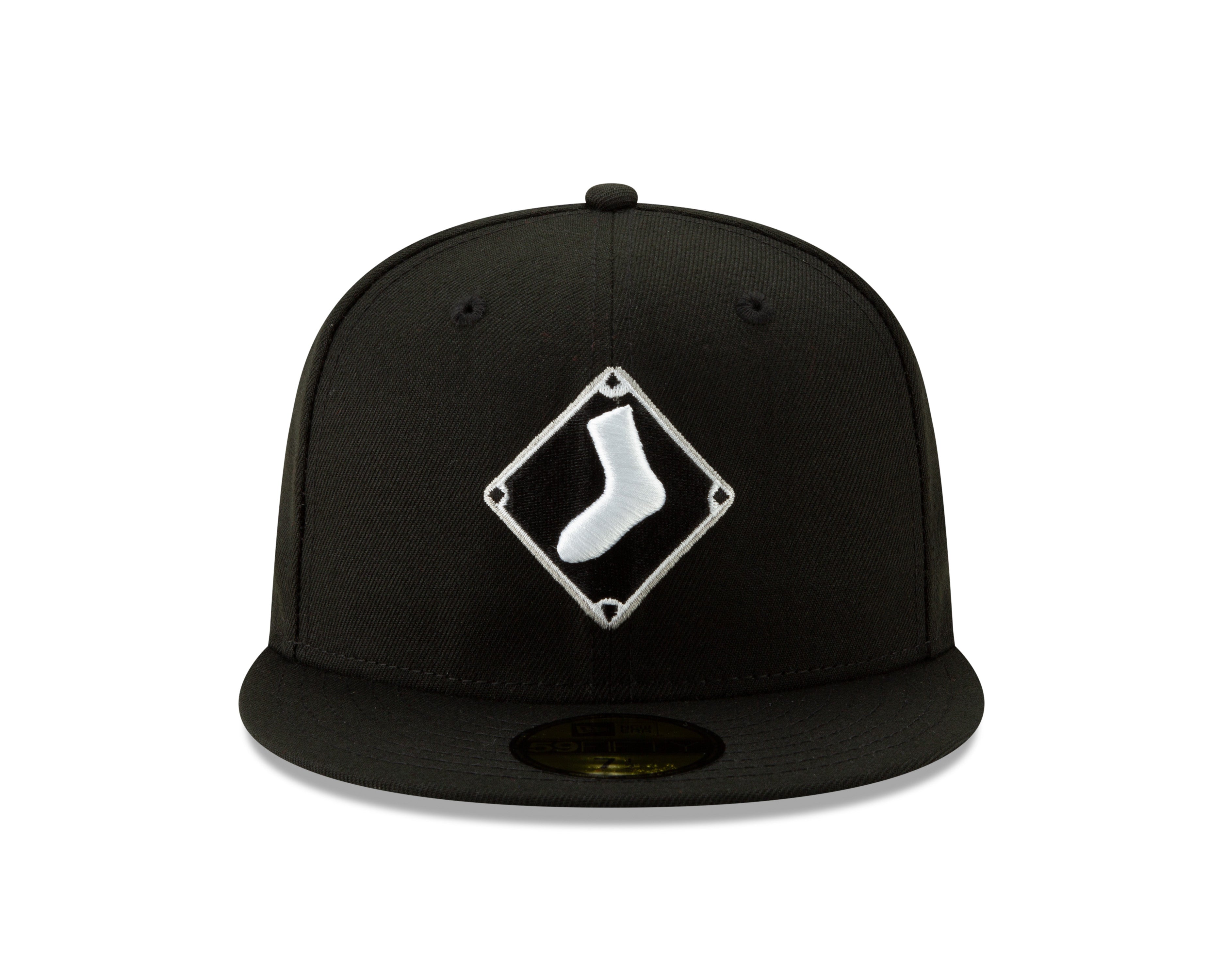 Chicago White Sox New Era Diamond Alternate Logo 59FIFTY Fitted Hat - Black Official Team Hat Sports Fan Cap Official NFL Team Hat Football Fan Cap