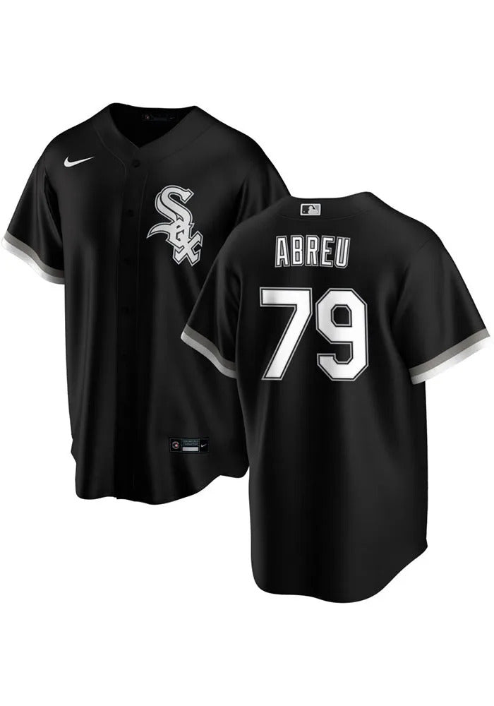 Men s Chicago White Sox Jose Abreu Nike Black Alternate Replica Player Name Jersey Official Team Jersey Sports Fan Apparel Official NFL Team Jersey