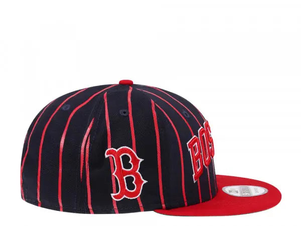 Boston Red Sox Navy Red City Arch New Era 9FIFTY Snapback Hat Official Team Hat Sports Fan Cap Official NFL Team Hat Football Fan Cap