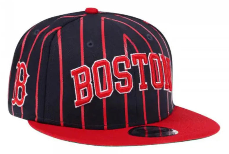 Boston Red Sox Navy Red City Arch New Era 9FIFTY Snapback Hat Official Team Hat Sports Fan Cap Official NFL Team Hat Football Fan Cap