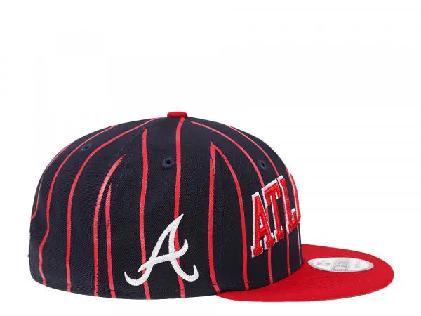 Atlanta Braves Navy Red City Arch New Era 9FIFTY Snapback Hat Official Team Hat Sports Fan Cap Official NFL Team Hat Football Fan Cap