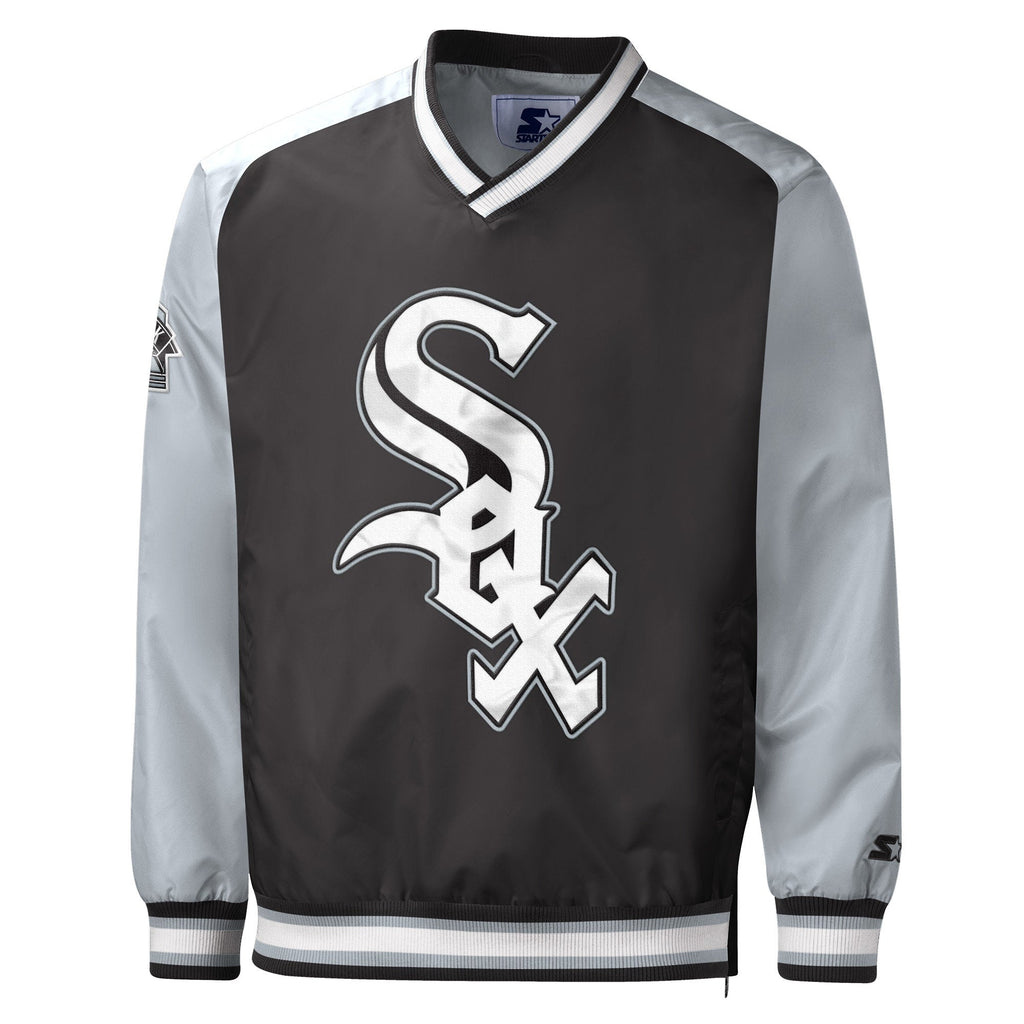Men s Chicago White Sox Gameday Trainer III Black V-Neck Pullover Jacket Official Sports Fan Gear Official NFL Fan Gear Comfort Hoodie Sports Fan