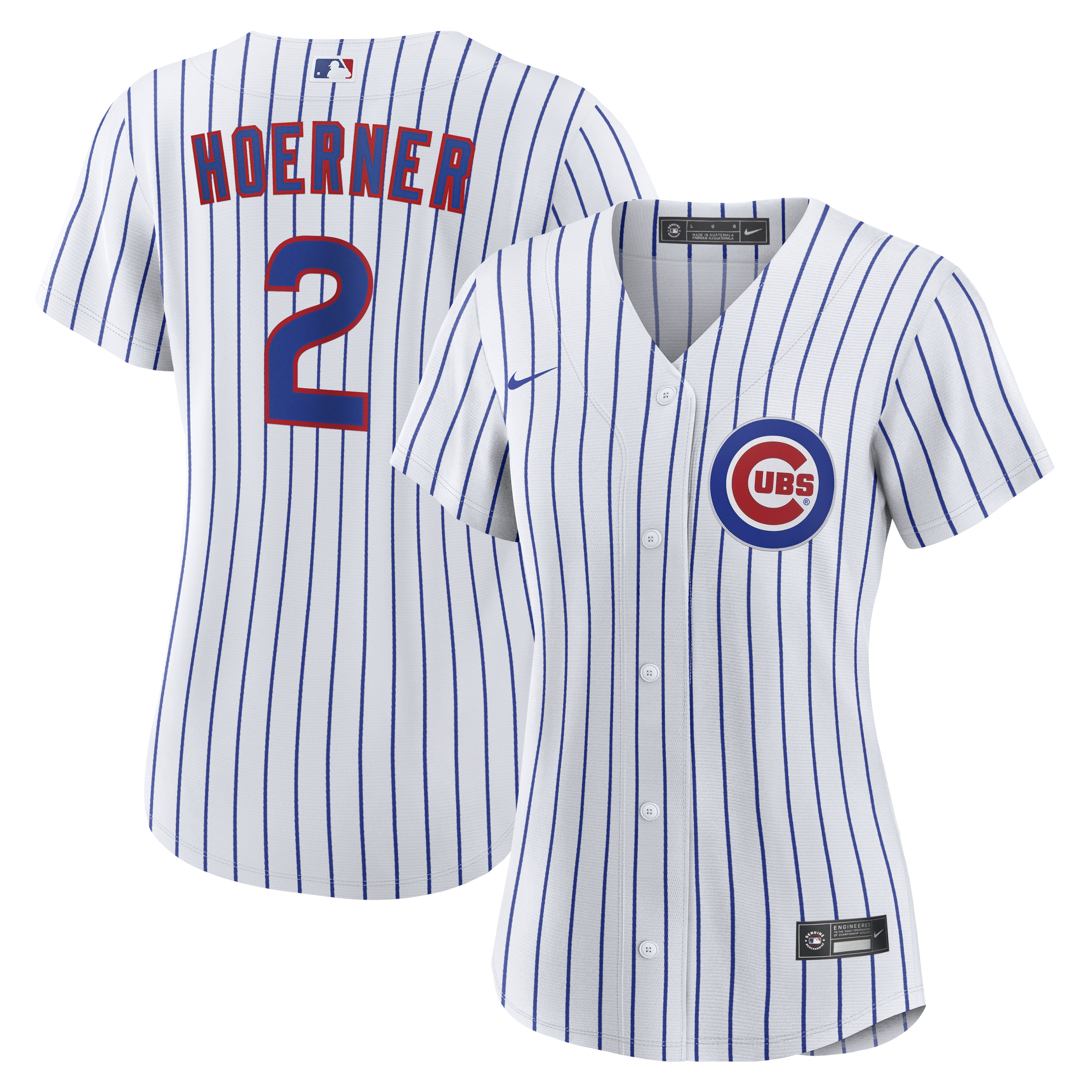 Women s Nico Hoerner Chicago Cubs Nike White Home Replica Team Jersey Official Team Jersey Sports Fan Apparel Official NFL Team Jersey Football Fan