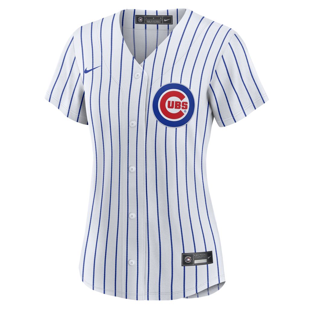 Women s Nico Hoerner Chicago Cubs Nike White Home Replica Team Jersey Official Team Jersey Sports Fan Apparel Official NFL Team Jersey Football Fan