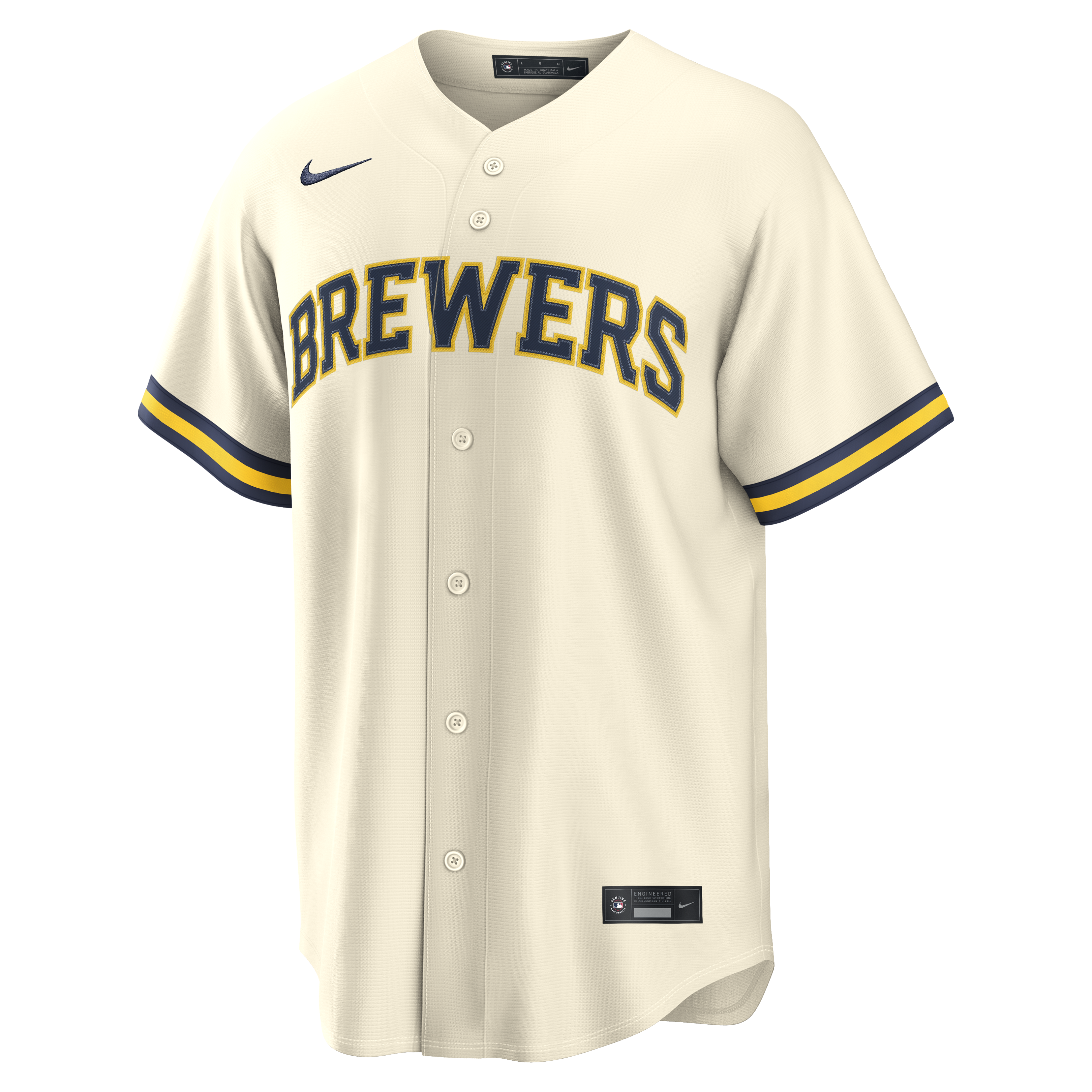 Men s Milwaukee Brewers Nike Cream Home Replica Team Jersey Official Team Jersey Sports Fan Apparel Official NFL Team Jersey Football Fan Apparel
