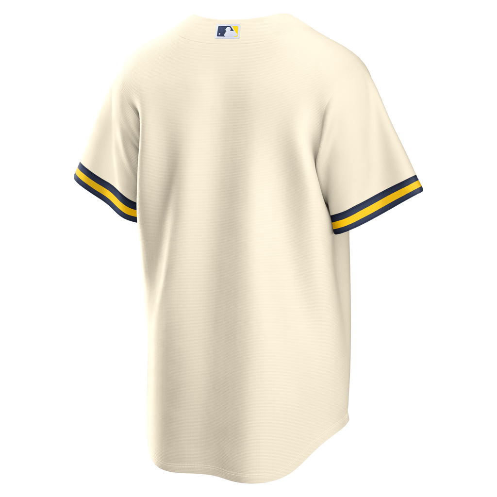 Men s Milwaukee Brewers Nike Cream Home Replica Team Jersey Official Team Jersey Sports Fan Apparel Official NFL Team Jersey Football Fan Apparel