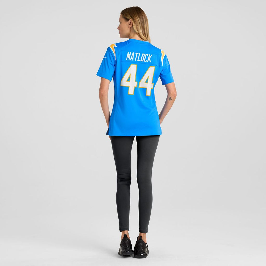 Scott Matlock Los Angeles Chargers Nike Women's  Game Jersey -  Powder Blue