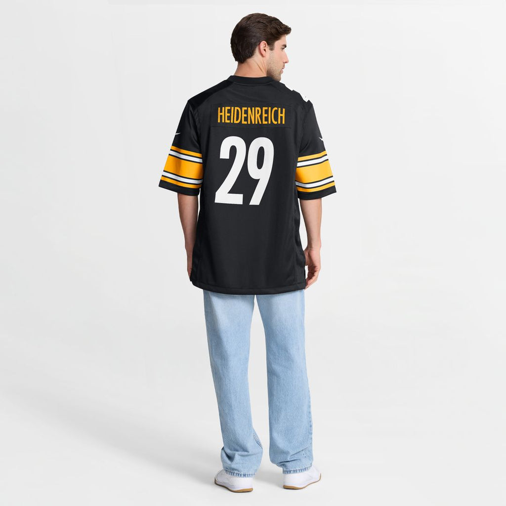 Eli Heidenreich Pittsburgh Steelers Nike Team Game Jersey - Black