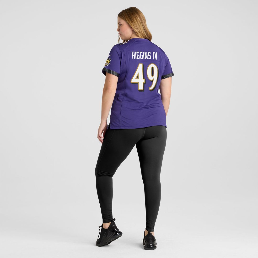 Jay Higgins IV Baltimore Ravens Nike Women's Team Game Jersey -  Purple