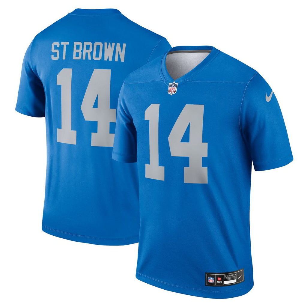 Amon-Ra St. Brown Detroit Lions Nike Legend Player Performance Top - Blue