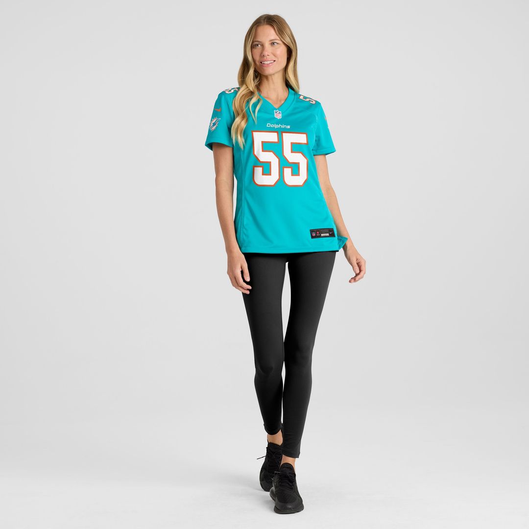 Aaron Brewer Miami Dolphins Nike Women's  Game Jersey -  Aqua