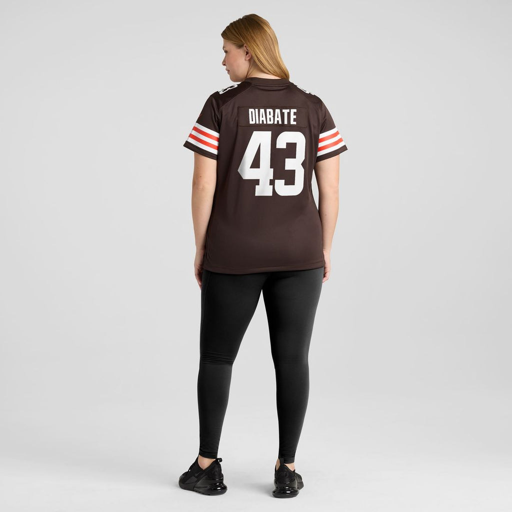 Mohamoud Diabate Cleveland Browns Nike Women's Team Game Jersey -  Brown