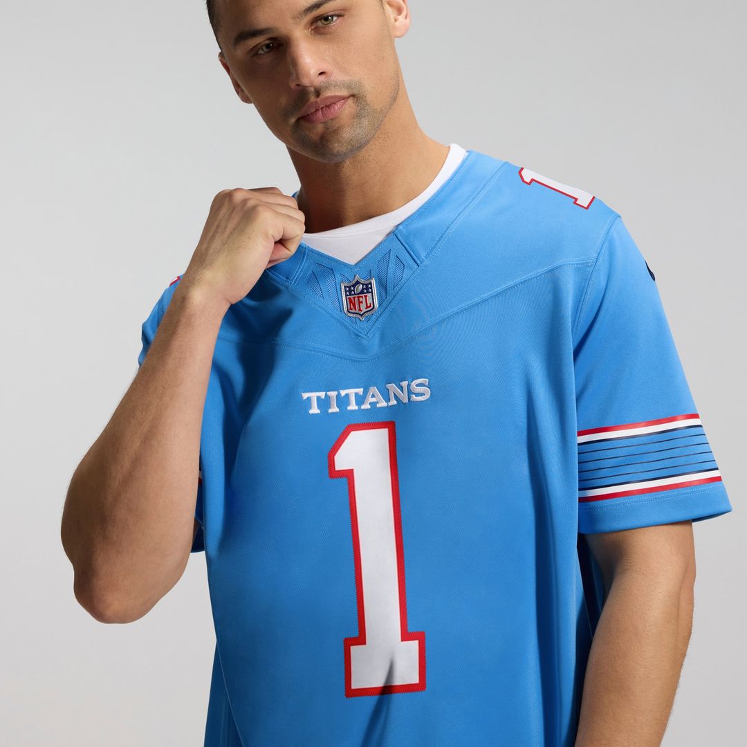 Cameron Ward Tennessee Titans Nike Vapor F.U.S.E. Stitched Limited Jersey - Light Blue