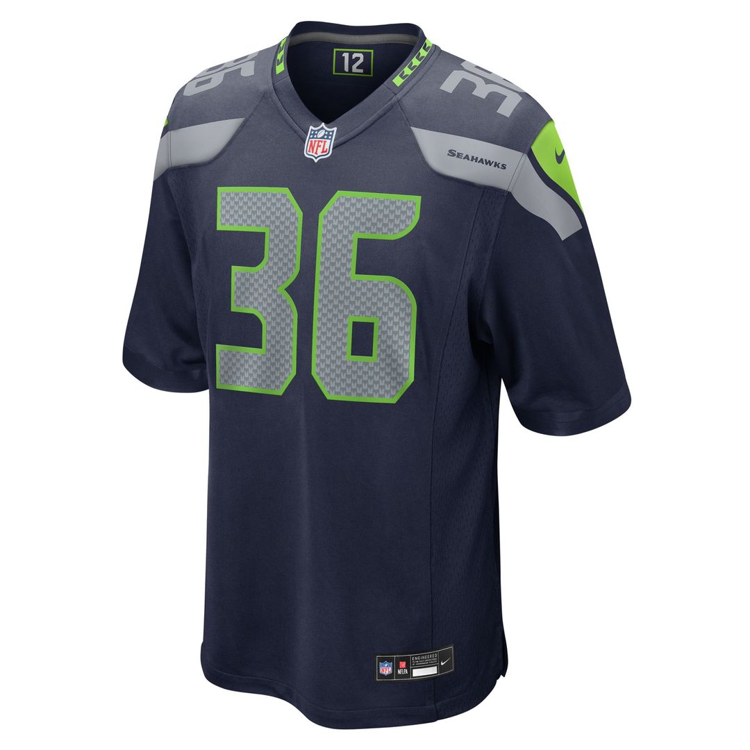 George Holani Seattle Seahawks Nike Team Game Jersey -  College Navy