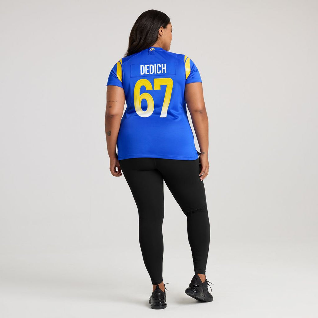 Justin Dedich Los Angeles Rams Nike Women's Game Jersey -  Royal