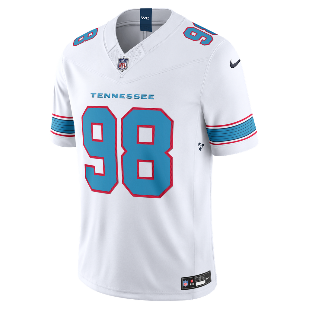 Jeffery Simmons Tennessee Titans Nike Vapor F.U.S.E. Sewn Down Limited Jersey - Light Blue