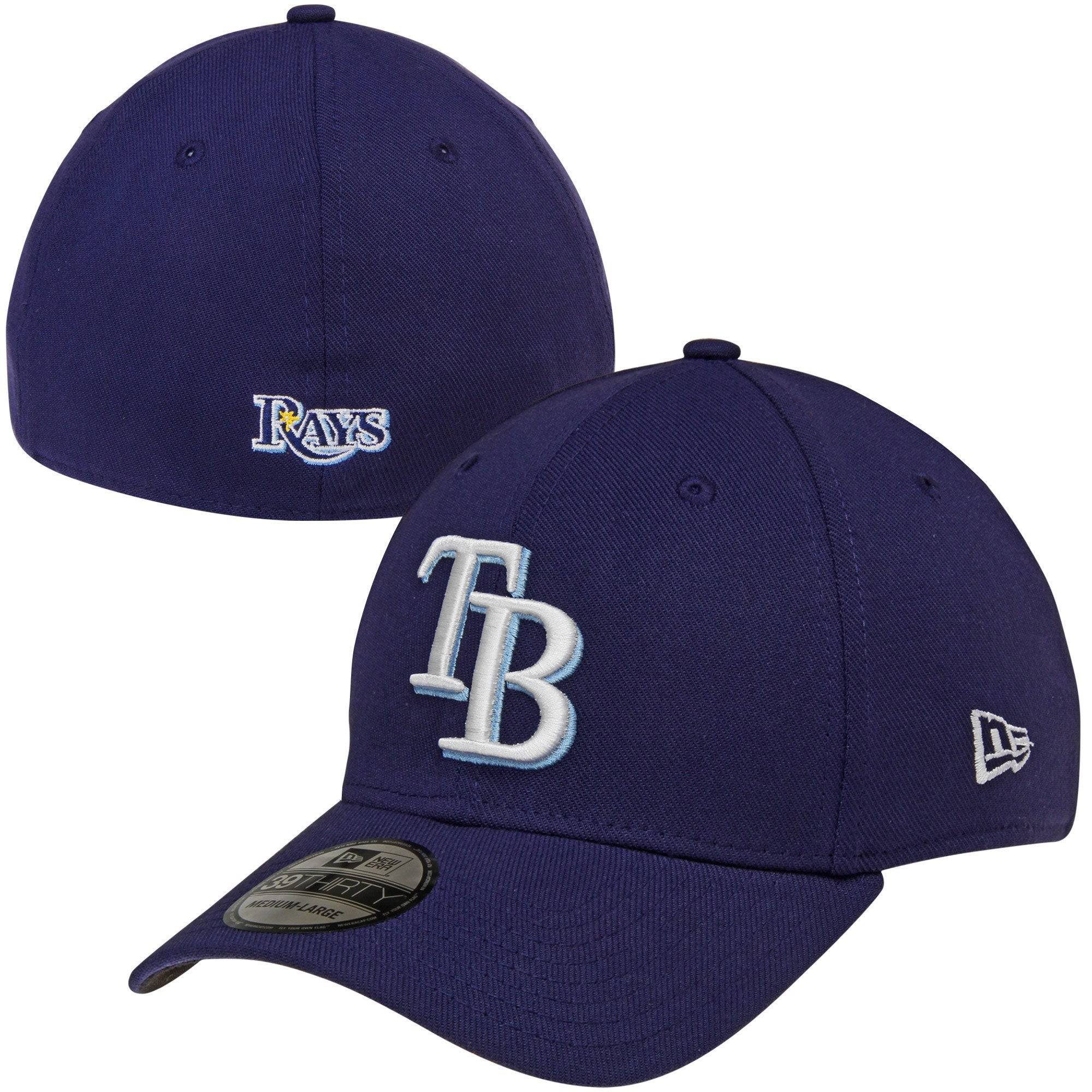 Men s Tampa Bay Rays New Era Navy MLB Team Classic 39THIRTY Flex Hat Official Team Hat Sports Fan Cap Official NFL Team Hat Football Fan Cap