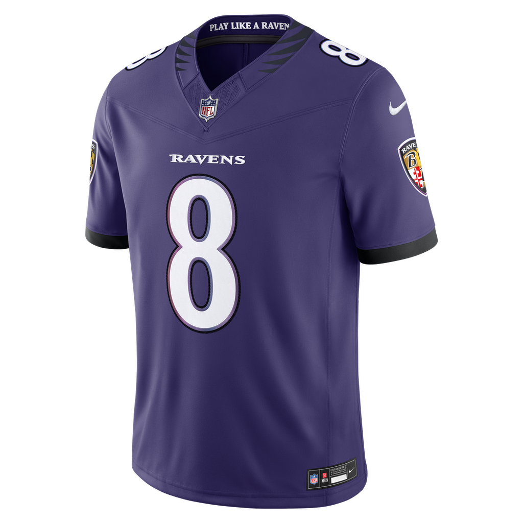 Lamar Jackson Baltimore Ravens Nike Vapor F.U.S.E. Stitched Limited Jersey - White