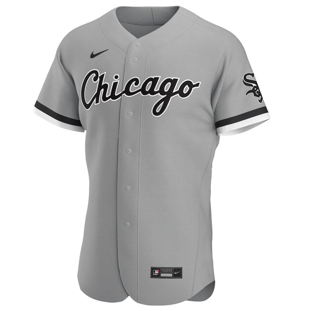 Men s Chicago White Sox Nike Gray Road Authentic Official Team Jersey Sports Fan Apparel Official NFL Team Jersey Football Fan Apparel