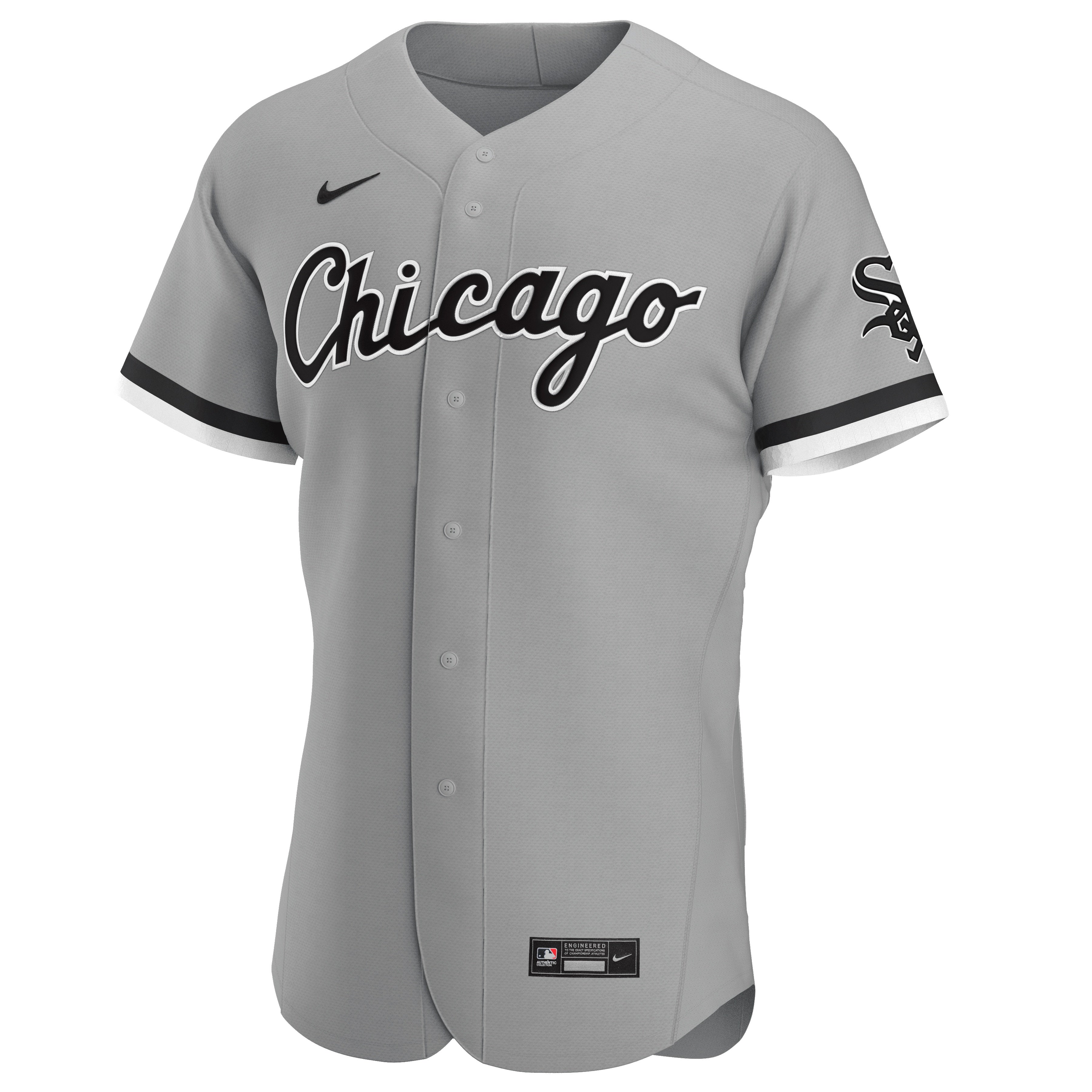 Men s Chicago White Sox Nike Gray Road Authentic Official Team Jersey Sports Fan Apparel Official NFL Team Jersey Football Fan Apparel