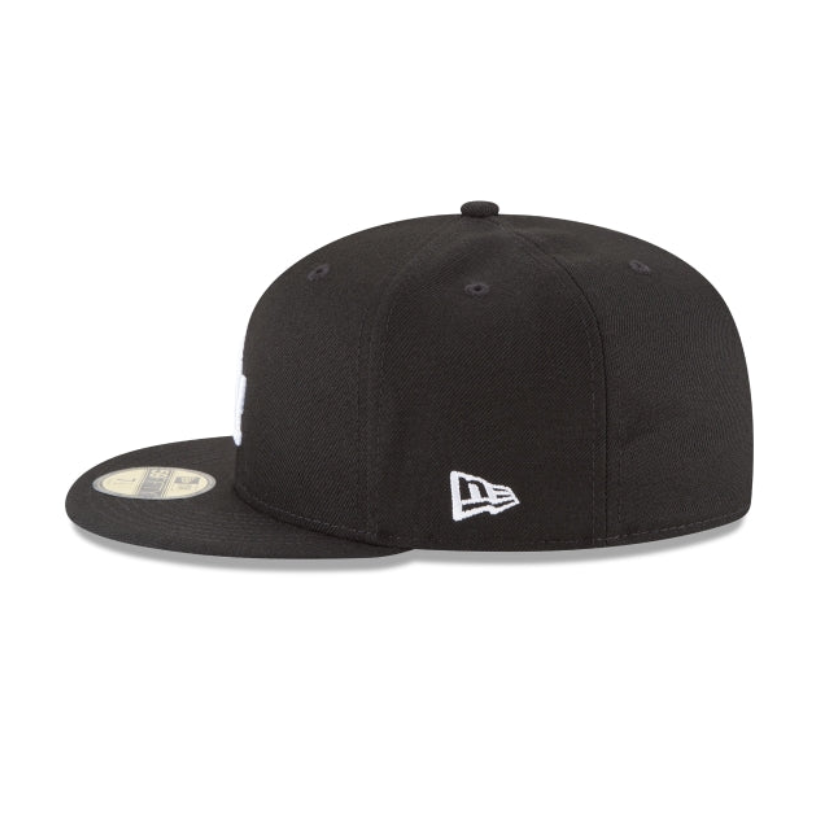 Los Angeles Dodgers MLB Basic 59FIFTY Fitted New Era Black White Official Team Hat Sports Fan Cap Official NFL Team Hat Football Fan Cap