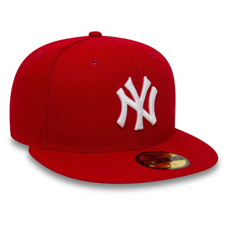 New York Yankees MLB League Essential 59FIFTY Fitted New Era Red White Official Team Hat Sports Fan Cap Official NFL Team Hat Football Fan Cap