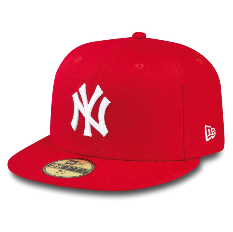 New York Yankees MLB League Essential 59FIFTY Fitted New Era Red White Official Team Hat Sports Fan Cap Official NFL Team Hat Football Fan Cap