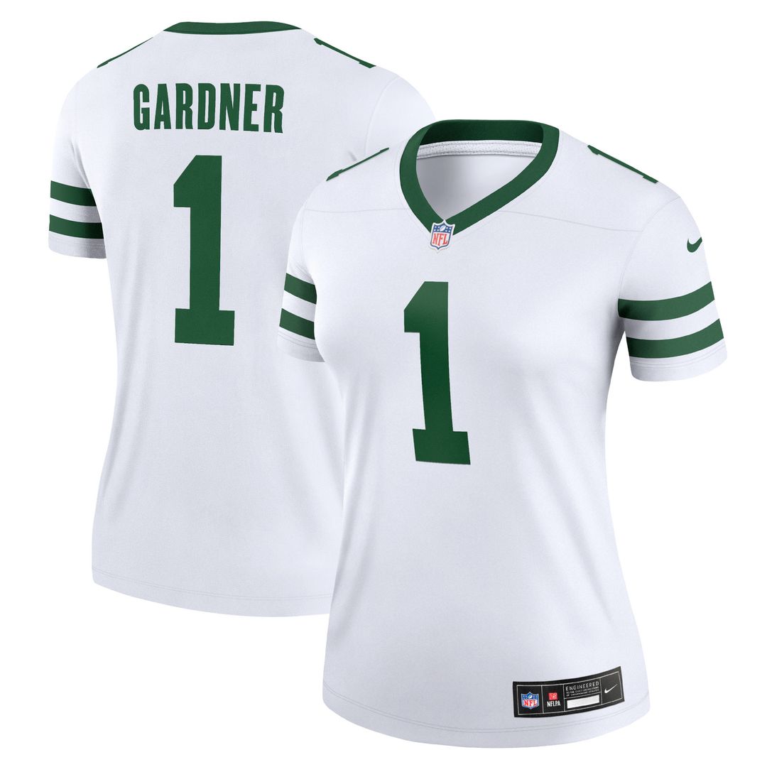 Ahmad Sauce Gardner New York Jets Nike Women's Alternate Legend Player Performance Top - Legacy Black