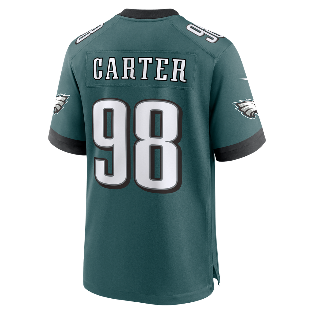 Jalen Carter Philadelphia Eagles Nike Team Game Jersey -  Midnight Green