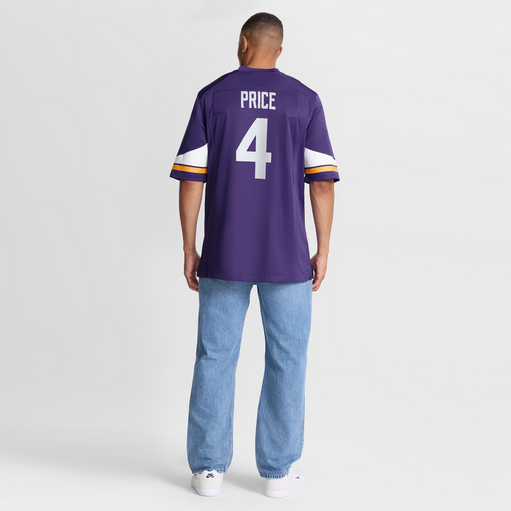 Myles Price Minnesota Vikings Nike Team Game Jersey -  Purple