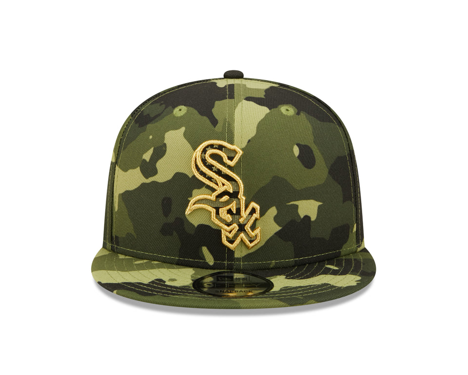 Men s Chicago White Sox New Era 2022 Armed Forces Day Camo 9FIFTY Snapback Adjustable Hat Official Team Hat Sports Fan Cap Official NFL Team Hat