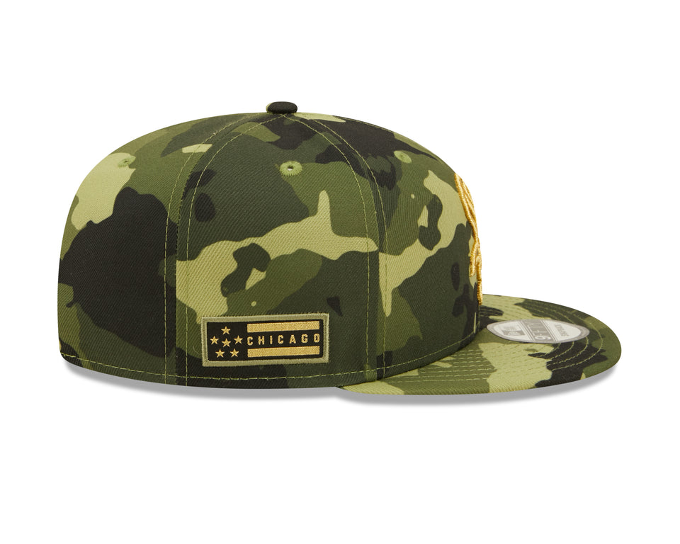 Men s Chicago White Sox New Era 2022 Armed Forces Day Camo 9FIFTY Snapback Adjustable Hat Official Team Hat Sports Fan Cap Official NFL Team Hat