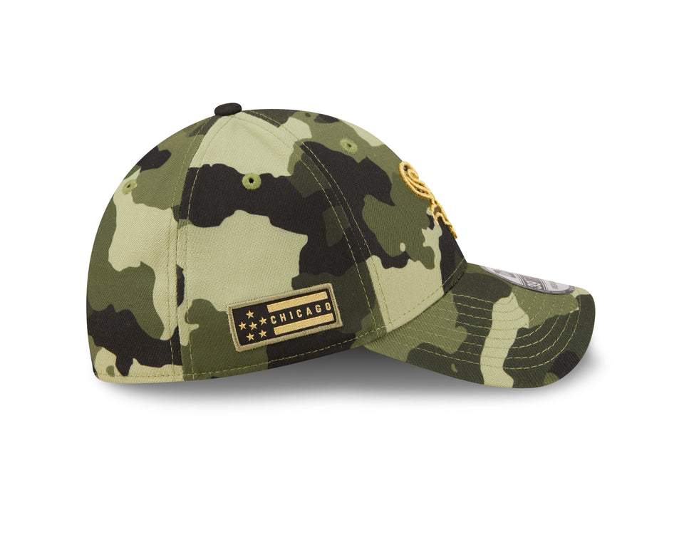 Men s Chicago White Sox New Era Camo 2022 Armed Forces Day 39THIRTY Flex Hat Official Team Hat Sports Fan Cap Official NFL Team Hat Football Fan Cap