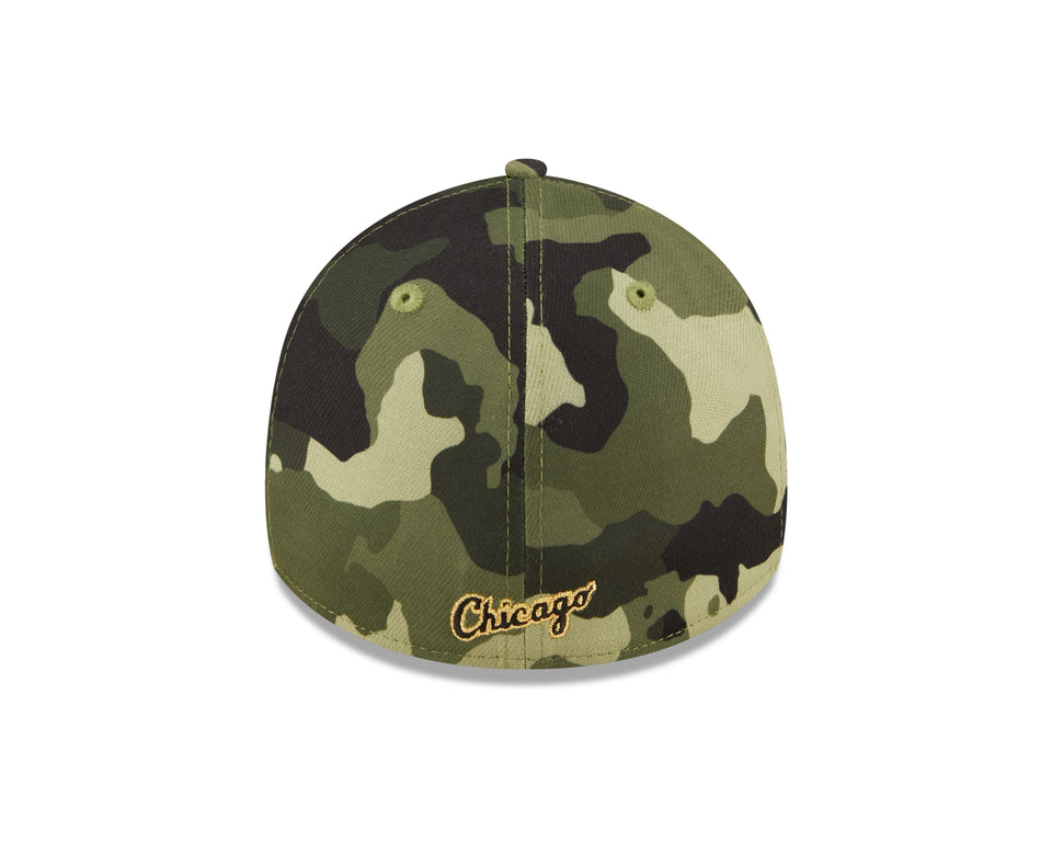 Men s Chicago White Sox New Era Camo 2022 Armed Forces Day 39THIRTY Flex Hat Official Team Hat Sports Fan Cap Official NFL Team Hat Football Fan Cap