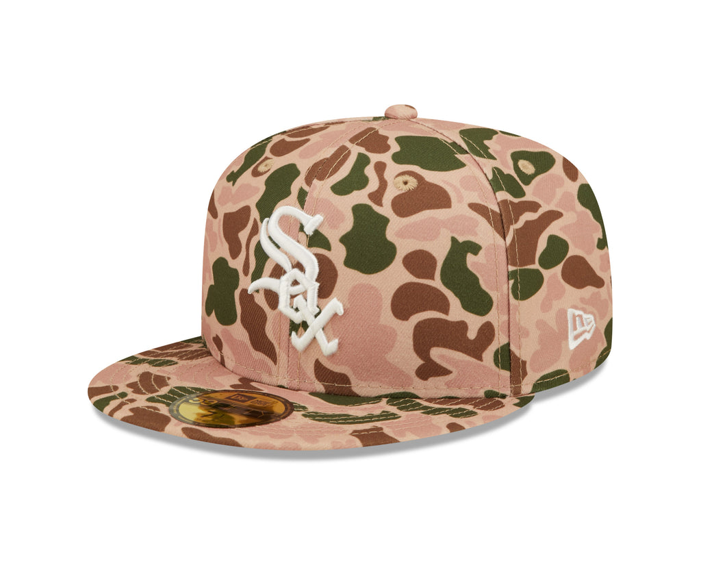 Chicago White Sox New Era 2005 World Series Duck Camo 59FIFTY Fitted Hat Official Team Hat Sports Fan Cap Official NFL Team Hat Football Fan Cap