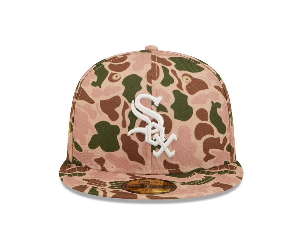 Chicago White Sox New Era 2005 World Series Duck Camo 59FIFTY Fitted Hat Official Team Hat Sports Fan Cap Official NFL Team Hat Football Fan Cap